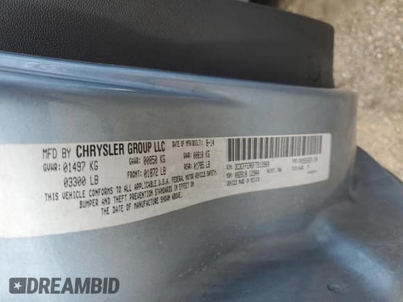 ✅ 2015 FIAT 500 Lounge • VIN: 3C3CFFER6FT513968 • Lot: 60214415. Listed on Copart with 49,135 mi. Free auction sales archive from the USA and detailed vehicle history report at DreamBid. Image 13.