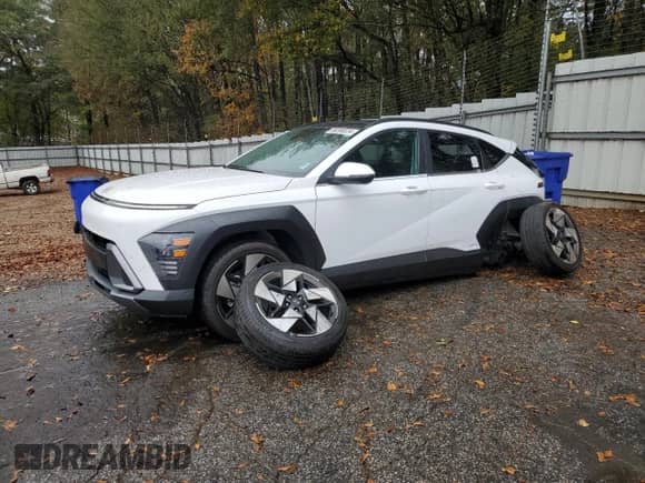 2024 Hyundai Kona Limited with VIN KM8HE3A34RU136132, listed as a Copart auction lot 80269224 with 23,378 mi miles and Salvage title. Bid and sale history available at DreamBid. Image 1.