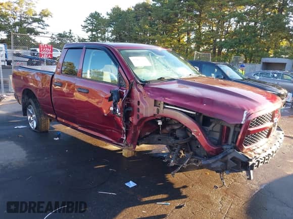 2019 Ram 1500 Tradesman with VIN 1C6RR7FG5KS646949, listed as a IAAI auction lot 43417731 with 45,787 mi miles and . Bid and sale history available at DreamBid. Image 1.