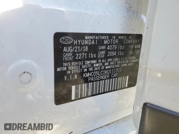 ✅ 2019 Hyundai Ioniq Limited • VIN: KMHC05LC1KU111311 • Lot: 47604745. Wystawiony na Copart z przebiegiem 70 014 mil. Bezpłatny archiwum sprzedaży aukcyjnych z USA i szczegółowy raport historii pojazdu na DreamBid. Zdjęcie 13.