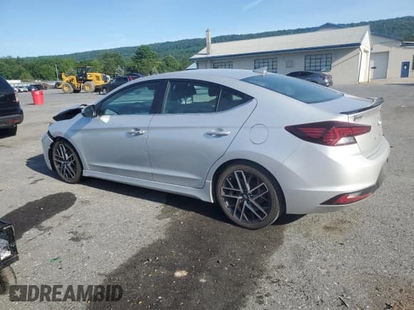 ✅ 2019 Hyundai Elantra Sport • VIN: KMHD04LB2KU835868 • Lot: 62464815. Listed on Copart with 57,227 mi. Free auction sales archive from the USA and detailed vehicle history report at DreamBid. Image 2.
