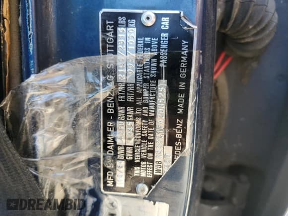 ✅ 1985 Mercedes-Benz 300 • VIN: WDBAB33C1FA208525 • Lot: 57603425. Listed on Copart with 206,456 mi. Free auction sales archive from the USA and detailed vehicle history report at DreamBid. Image 12.