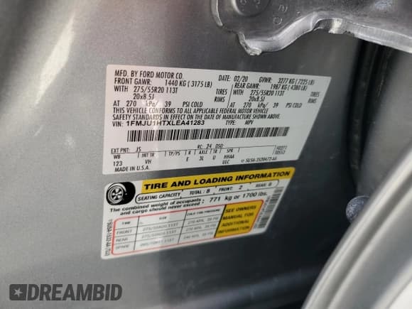 ✅ 2020 Ford Expedition XLT • VIN: 1FMJU1HTXLEA41283 • Lot: 53759715. Wystawiony na Copart z przebiegiem Nie podano. Bezpłatny archiwum sprzedaży aukcyjnych z USA i szczegółowy raport historii pojazdu na DreamBid. Zdjęcie 13.