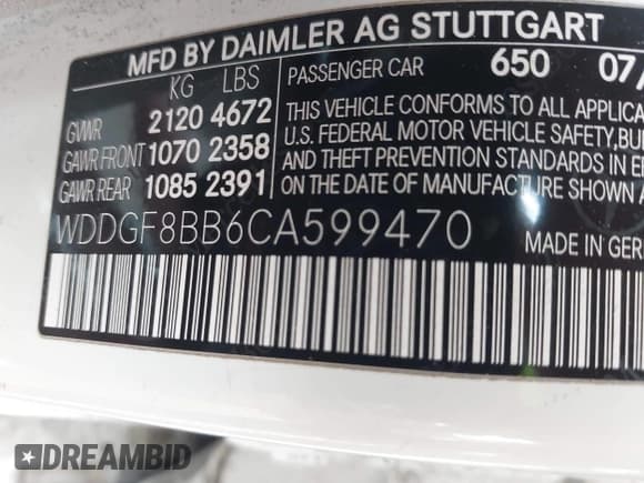 ✅ 2012 Mercedes-Benz C 300 Sport • VIN: WDDGF8BB6CA599470 • Lot: 43018902. Listed on IAAI with 171,951 mi. Free auction sales archive from the USA and detailed vehicle history report at DreamBid. Image 9.