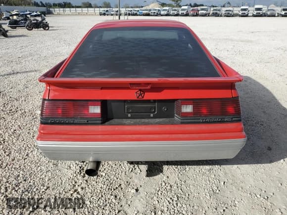 ✅ 1986 Dodge Daytona • VIN: 1B3BA64E7GG134747 • Lot: 44496925. Listed on Copart with Not provided. Free auction sales archive from the USA and detailed vehicle history report at DreamBid. Image 6.