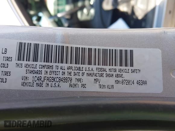 ✅ 2019 Jeep Grand Cherokee Upland • VIN: 1C4RJFAG9KC849970 • Lot: 43239812. Listed on IAAI with 94,001 mi. Free auction sales archive from the USA and detailed vehicle history report at DreamBid. Image 9.