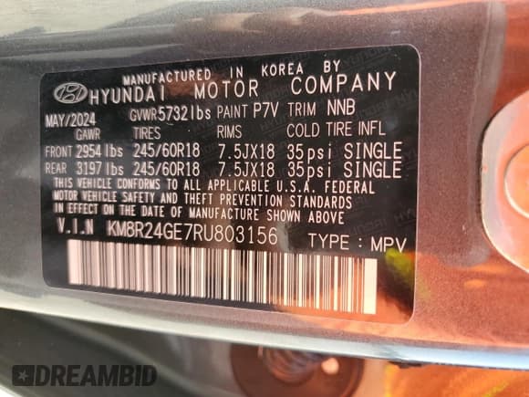 ✅ 2024 Hyundai Palisade SEL • VIN: KM8R24GE7RU803156 • Лот: 47301245. Опубликован ранее на Copart с пробегом 20 804 миль. Бесплатный доступ к архиву аукционных продаж из США и подробный отчёт об истории автомобиля на DreamBid. Изображение 14.