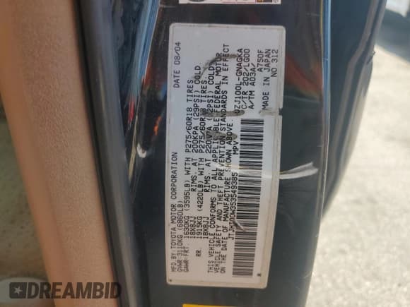 ✅ 2005 Lexus LX 470 • VIN: JTJHT00W353549385 • Lot: 60476494. Wystawiony na Copart z przebiegiem 161 273 mil. Bezpłatny archiwum sprzedaży aukcyjnych z USA i szczegółowy raport historii pojazdu na DreamBid. Zdjęcie 13.