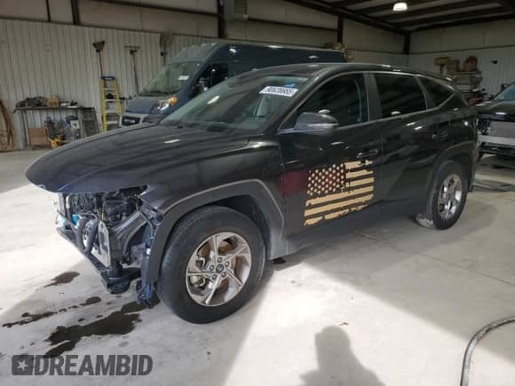 2022 Hyundai Tucson SE with VIN 5NMJA3AE5NH052759, listed as a Copart auction lot 90626665 with 58,295 mi miles and Salvage title. Bid and sale history available at DreamBid. Image 1.