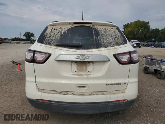 2013 Chevrolet Traverse LS with VIN 1GNKRFED7DJ183014, listed as a Copart auction lot 80904775 with 182,043 mi miles and Salvage title. Bid and sale history available at DreamBid. Image 6.