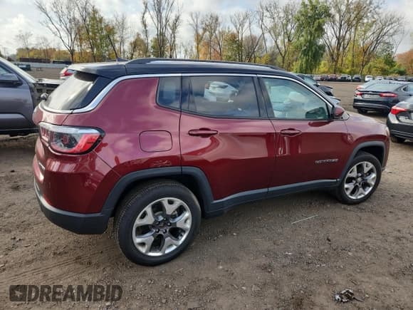 ✅ 2020 Jeep Compass Limited • VIN: 3C4NJDCB3LT256289 • Lot: 87084505. Wystawiony na Copart z przebiegiem 61 142 mil. Bezpłatny archiwum sprzedaży aukcyjnych z USA i szczegółowy raport historii pojazdu na DreamBid. Zdjęcie 3.