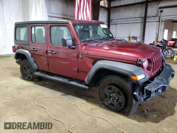 ✅ 2022 Jeep Wrangler Unlimited Willys Sport • VIN: 1C4HJXDN4NW132035 • Lot: 49408695. Wystawiony na Copart z przebiegiem 33 245 mil. Bezpłatny archiwum sprzedaży aukcyjnych z USA i szczegółowy raport historii pojazdu na DreamBid. Zdjęcie 4.