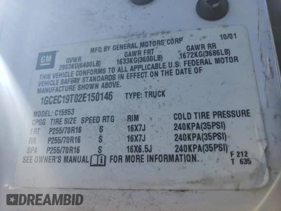 2002 Chevrolet Silverado 1500 with VIN 1GCEC19T02E150146, listed as a Copart auction lot 77425664 with 295,228 mi miles and Salvage title. Bid and sale history available at DreamBid. Image 12.