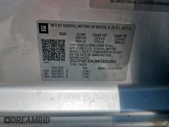 2021 Chevrolet Silverado 1500 LT z VIN 3GCPWCEK2MG101843, wystawiony jako Copart lot #67493555 z przebiegiem 82 511 mil mil oraz Szkoda całkowita • Salvage title. Historia ofert i sprzedaży dostępna na DreamBid. Obrazek 12.