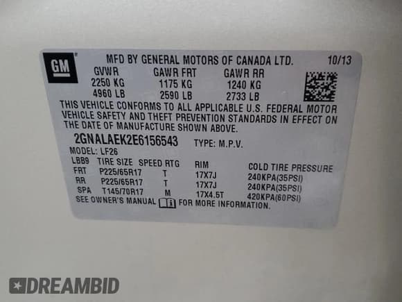 ✅ 2014 Chevrolet Equinox LS • VIN: 2GNALAEK2E6156543 • Lot: 92077075. Wystawiony na Copart z przebiegiem 76 768 mil. Bezpłatny archiwum sprzedaży aukcyjnych z USA i szczegółowy raport historii pojazdu na DreamBid. Zdjęcie 13.