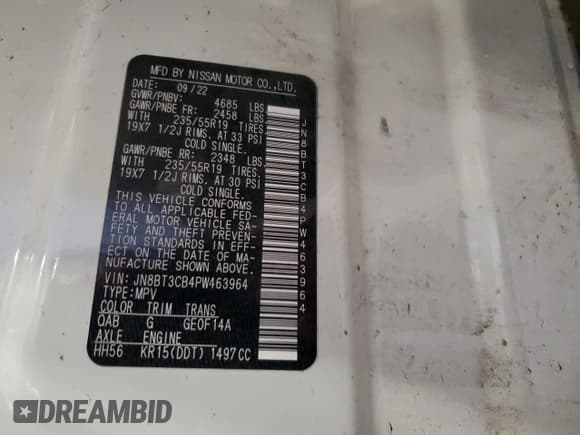 ✅ 2023 Nissan Rogue SL • VIN: JN8BT3CB4PW463964 • Lot: 90646645. Wystawiony na Copart z przebiegiem 25 682 mil. Bezpłatny archiwum sprzedaży aukcyjnych z USA i szczegółowy raport historii pojazdu na DreamBid. Zdjęcie 13.