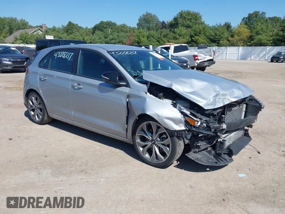 ✅ 2020 Hyundai Elantra N Line • VIN: KMHH55LC4LU143744 • Lot: 43228217. Listed on IAAI with 28,112 mi. Free auction sales archive from the USA and detailed vehicle history report at DreamBid. Image 1.
