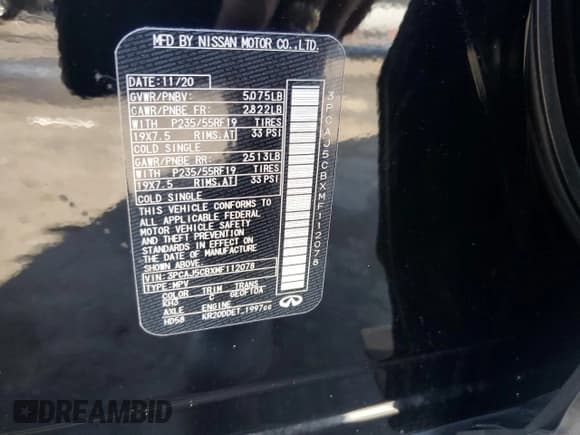 ✅ 2021 Infiniti QX50 Essential • VIN: 3PCAJ5CBXMF112078 • Lot: 82219825. Wystawiony na Copart z przebiegiem 48 232 mil. Bezpłatny archiwum sprzedaży aukcyjnych z USA i szczegółowy raport historii pojazdu na DreamBid. Zdjęcie 12.