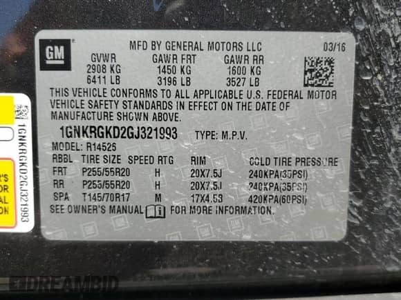 2016 Chevrolet Traverse LT с VIN 1GNKRGKD2GJ321993, выставлен на аукционе Copart как лот 81277635 с пробегом Не указан миль и Списание • Salvage title. История ставок и продаж доступна на DreamBid. Изображение 13.