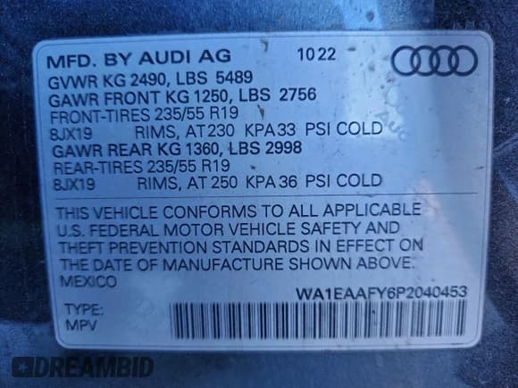 ✅ 2023 Audi Q5 S line Premium Plus • VIN: WA1EAAFY6P2040453 • Lot: 94108555. Wystawiony na Copart z przebiegiem 21 115 mil. Bezpłatny archiwum sprzedaży aukcyjnych z USA i szczegółowy raport historii pojazdu na DreamBid. Zdjęcie 13.