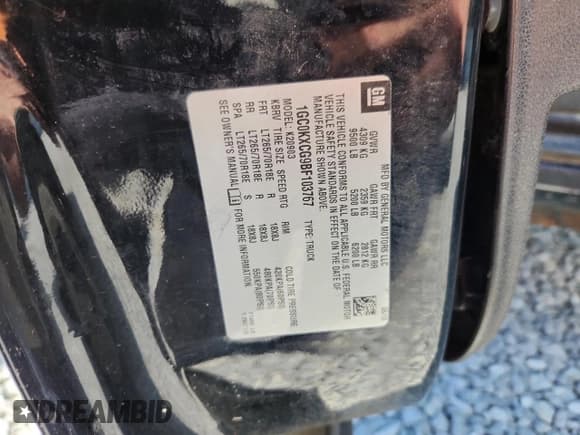 ✅ 2011 Chevrolet Silverado 2500HD LT • VIN: 1GC0KXCG9BF103767 • Lot: 62671765. Listed on Copart with 221,402 mi. Free auction sales archive from the USA and detailed vehicle history report at DreamBid. Image 12.