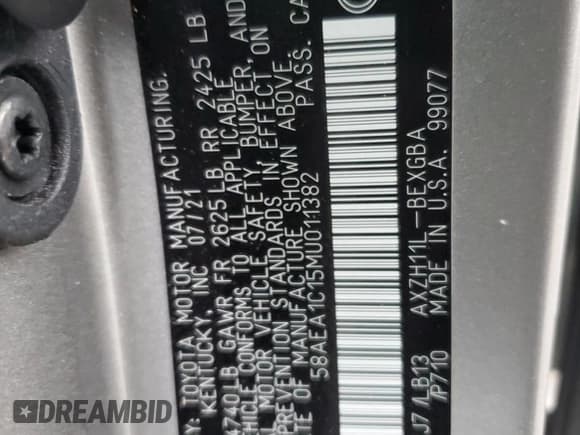 ✅ 2021 Lexus ES 300h Luxury • VIN: 58AEA1C15MU011382 • Lot: 90995395. Wystawiony na Copart z przebiegiem 30 196 mil. Bezpłatny archiwum sprzedaży aukcyjnych z USA i szczegółowy raport historii pojazdu na DreamBid. Zdjęcie 13.