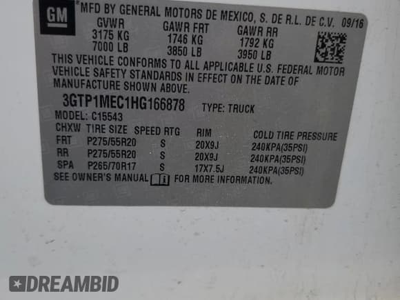 ✅ 2017 GMC Sierra 1500 SLE • VIN: 3GTP1MEC1HG166878 • Лот: 81921255. Опубликован ранее на Copart с пробегом 197 277 миль. Бесплатный доступ к архиву аукционных продаж из США и подробный отчёт об истории автомобиля на DreamBid. Изображение 13.