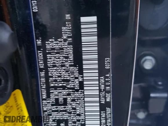 ✅ 2013 Toyota Venza LE • VIN: 4T3BA3BB5DU042672 • Лот: 85377854. Опубликован ранее на Copart с пробегом 65 611 миль. Бесплатный доступ к архиву аукционных продаж из США и подробный отчёт об истории автомобиля на DreamBid. Изображение 15.