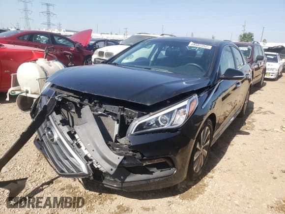 ✅ 2017 Hyundai Sonata Sport • VIN: 5NPE34AF9HH452261 • Лот: 49582352. Опубликован ранее на Copart с пробегом 51 237 миль. Бесплатный доступ к архиву аукционных продаж из США и подробный отчёт об истории автомобиля на DreamBid. Изображение 2.