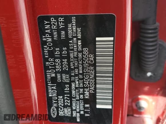 ✅ 2025 Hyundai Elantra SEL Convenience • VIN: KMHLS4DG1SU950588 • Лот: 90127095. Опубликован ранее на Copart с пробегом 20 925 миль. Бесплатный доступ к архиву аукционных продаж из США и подробный отчёт об истории автомобиля на DreamBid. Изображение 12.