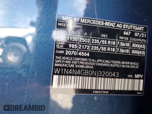 ✅ 2022 Mercedes-Benz GLA 250 • VIN: W1N4N4GB0NJ320043 • Lot: 81327195. Wystawiony na Copart z przebiegiem 40 864 mil. Bezpłatny archiwum sprzedaży aukcyjnych z USA i szczegółowy raport historii pojazdu na DreamBid. Zdjęcie 14.