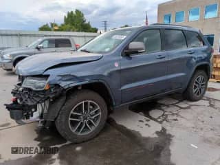 2019 Jeep Grand Cherokee Trailhawk with VIN 1C4RJFLG8KC697113, listed as a Copart auction lot 65579955 with 77,574 mi miles and Salvage title. Bid and sale history available at DreamBid. Image 1.
