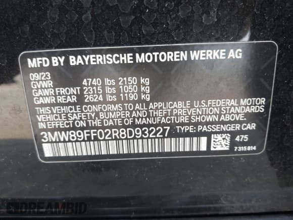 ✅ 2024 BMW 3 Series 330i xDrive • VIN: 3MW89FF02R8D93227 • Лот: 43274650. Опубликован ранее на IAAI с пробегом 34 567 миль. Бесплатный доступ к архиву аукционных продаж из США и подробный отчёт об истории автомобиля на DreamBid. Изображение 9.