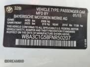 ✅ 2015 BMW 3 Series 328i • VIN: WBA3C1G58FNR50207 • Lot: 68064615. Listed on Copart with 134,456 mi. Free auction sales archive from the USA and detailed vehicle history report at DreamBid. Image 13.
