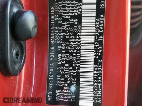 ✅ 2013 Toyota Corolla LE • VIN: 2T1BU4EE6DC059896 • Лот: 87077125. Опубликован ранее на Copart с пробегом 108 050 миль. Бесплатный доступ к архиву аукционных продаж из США и подробный отчёт об истории автомобиля на DreamBid. Изображение 12.