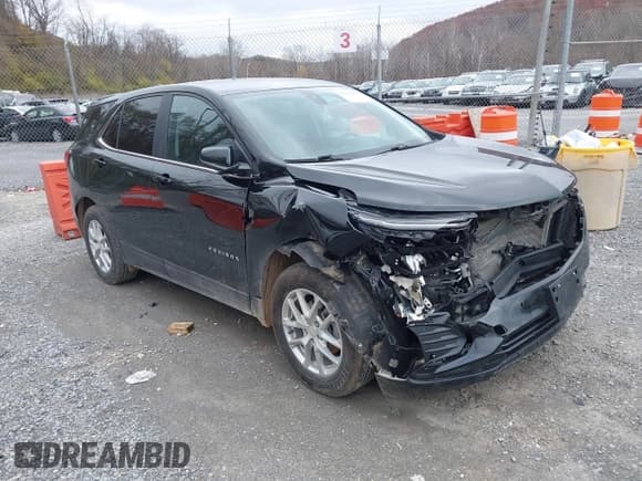 ✅ 2023 Chevrolet Equinox LT • VIN: 3GNAXUEG0PL166889 • Lot: 43632053. Listed on IAAI with 47,395 mi. Free auction sales archive from the USA and detailed vehicle history report at DreamBid. Image 1.