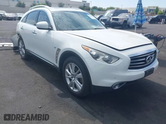 ✅ 2015 Infiniti QX70 • VIN: JN8CS1MU9FM381282 • Lot: 42783875. Wystawiony na IAAI z przebiegiem 154 178 mil. Bezpłatny archiwum sprzedaży aukcyjnych z USA i szczegółowy raport historii pojazdu na DreamBid. Zdjęcie 1.