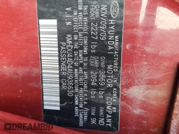 ✅ 2010 Hyundai Elantra GLS • VIN: KMHDU4AD4AU936630 • Лот: 93488185. Опубликован ранее на Copart с пробегом 72 513 миль. Бесплатный доступ к архиву аукционных продаж из США и подробный отчёт об истории автомобиля на DreamBid. Изображение 12.