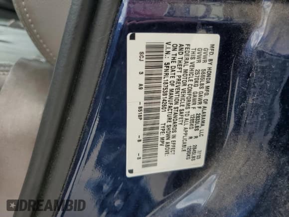 ✅ 2003 Honda Odyssey EX-L • VIN: 5FNRL18753B142601 • Lot: 65428965. Wystawiony na Copart z przebiegiem 203 995 mil. Bezpłatny archiwum sprzedaży aukcyjnych z USA i szczegółowy raport historii pojazdu na DreamBid. Zdjęcie 12.