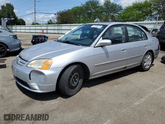 ✅ 2001 Honda Civic EX • VIN: 1HGES25771L059582 • Lot: 61450075. Listed on Copart with 253,126 mi. Free auction sales archive from the USA and detailed vehicle history report at DreamBid. Image 1.