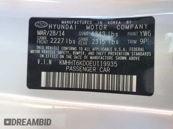 ✅ 2014 Hyundai Genesis Coupe R-Spec • VIN: KMHHT6KD0EU119935 • Lot: 89406735. Wystawiony na Copart z przebiegiem 151 424 mil. Bezpłatny archiwum sprzedaży aukcyjnych z USA i szczegółowy raport historii pojazdu na DreamBid. Zdjęcie 12.