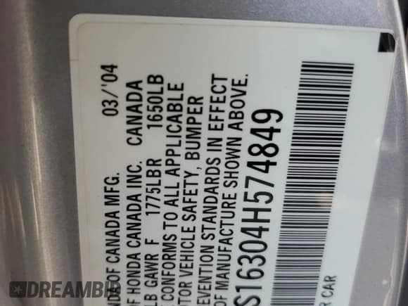 ✅ 2004 Honda Civic VP • VIN: 2HGES16304H574849 • Lot: 71163465. Wystawiony na Copart z przebiegiem 49 950 mil. Bezpłatny archiwum sprzedaży aukcyjnych z USA i szczegółowy raport historii pojazdu na DreamBid. Zdjęcie 13.