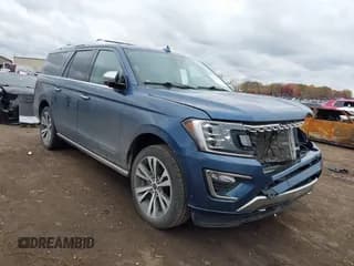 ✅ 2020 Ford Expedition Max Platinum • VIN: 1FMJK1MT8LEA77565 • Lot: 43573163. Wystawiony na IAAI z przebiegiem 111 132 mil. Bezpłatny archiwum sprzedaży aukcyjnych z USA i szczegółowy raport historii pojazdu na DreamBid. Zdjęcie 1.