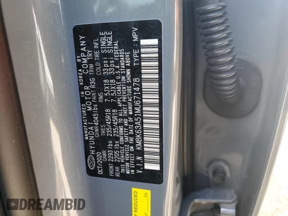 ✅ 2021 Hyundai Kona Night Edition • VIN: KM8K63A51MU671478 • Лот: 74240174. Опубликован ранее на Copart с пробегом 32 494 миль. Бесплатный доступ к архиву аукционных продаж из США и подробный отчёт об истории автомобиля на DreamBid. Изображение 14.