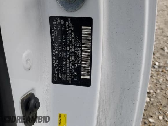 ✅ 2015 Hyundai Genesis Coupe 3.8L Base • VIN: KMHHT6KJ2FU127106 • Lot: 90803655. Listed on Copart with 111,838 mi. Free auction sales archive from the USA and detailed vehicle history report at DreamBid. Image 13.