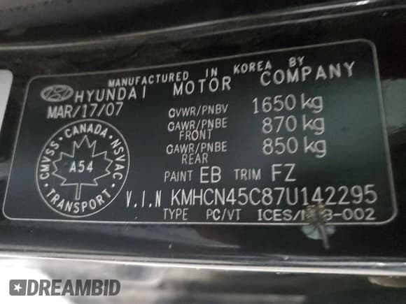 ✅ 2007 Hyundai Accent GL • VIN: KMHCN45C87U142295 • Лот: 86149894. Опубликован ранее на Copart с пробегом 325 738 миль. Бесплатный доступ к архиву аукционных продаж из США и подробный отчёт об истории автомобиля на DreamBid. Изображение 12.