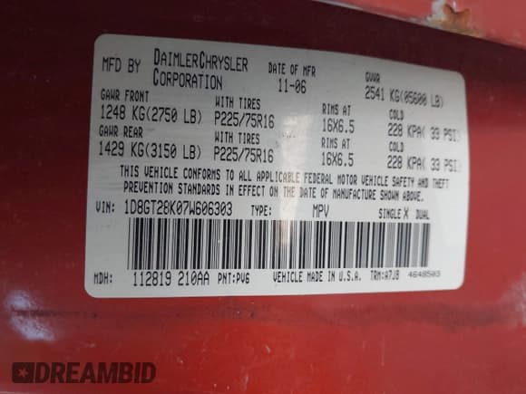 ✅ 2007 Dodge Nitro SXT • VIN: 1D8GT28K07W606303 • Lot: 43232709. Listed on IAAI with 195,960 mi. Free auction sales archive from the USA and detailed vehicle history report at DreamBid. Image 9.