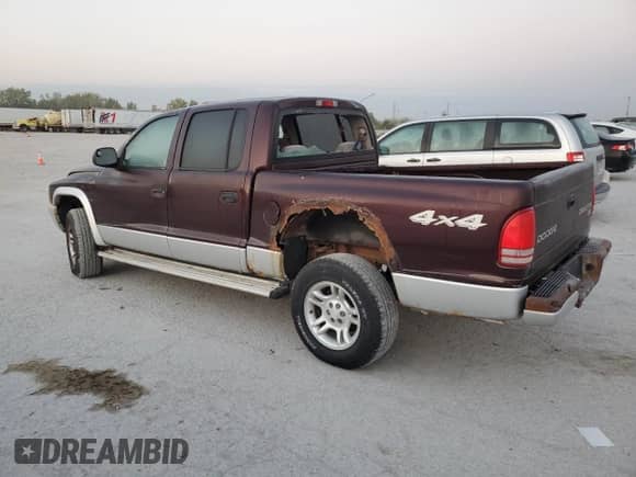 2004 Dodge Dakota SLT with VIN 1D7HG48NX4S719214, listed as a Copart auction lot 74234654 with 160,876 mi miles and Salvage title. Bid and sale history available at DreamBid. Image 2.