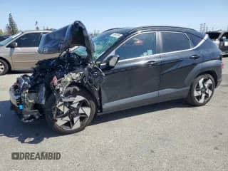 2024 Hyundai Kona Limited with VIN KM8HE3A38RU121035, listed as a Copart auction lot 61691295 with Not provided miles and Salvage title. Bid and sale history available at DreamBid. Image 1.