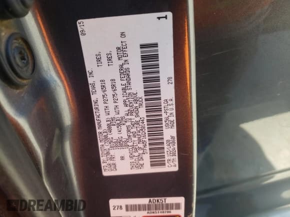 ✅ 2016 Toyota Tundra Limited • VIN: 5TFHW5F16GX501443 • Лот: 77225294. Опубликован ранее на Copart с пробегом 191 683 миль. Бесплатный доступ к архиву аукционных продаж из США и подробный отчёт об истории автомобиля на DreamBid. Изображение 14.